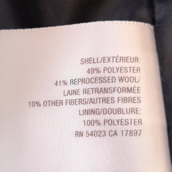 Old Navy Ladies Snap Closure Size Medium Belted Navy Coat - Picture 5 of 10